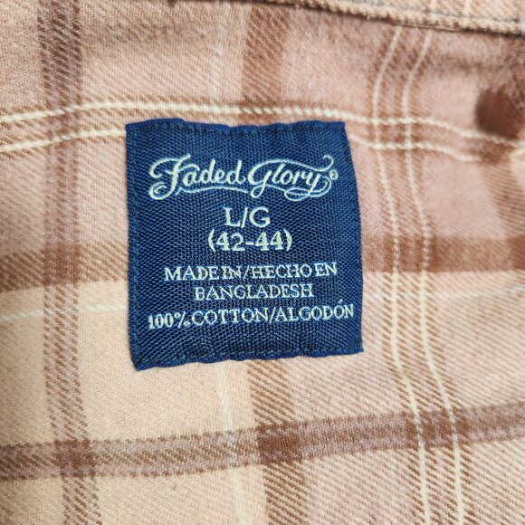 Upcycled Hand Painted Butterfly Flannel Shirt - Bleached Red L Unisex - Picture 8 of 8